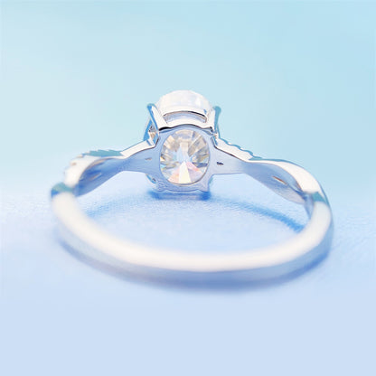 2026 Summer New S925 Silver 3ct Oval Moissanite Ring | 3 Carat D VVS1 Solitaire | Caratix