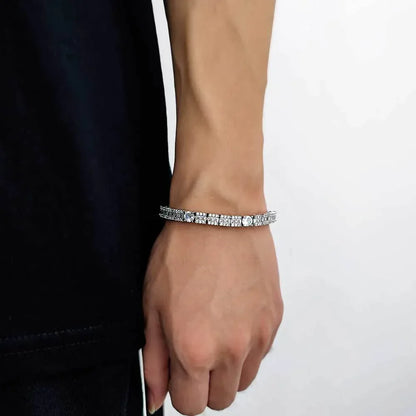 Custom 6mm Mixed-Cut Round & Square Tennis Chain Hip Hop Bling | Caratix - CaratixJewelry