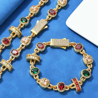 Custom Colored Gemstone Bracelet for Men | High-End Hip Hop Jewelry – Caratix Jewelry - CaratixJewelry