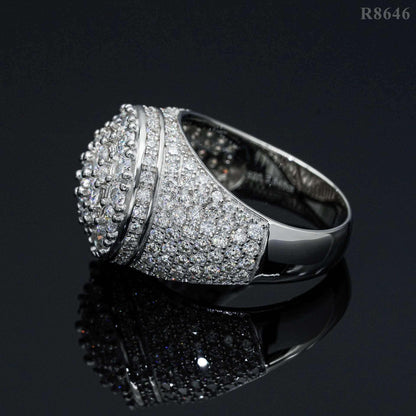 Men’s Moissanite Hip Hop Ring | S925 Silver Full Iced Out Rapper Jewelry - CaratixJewelry