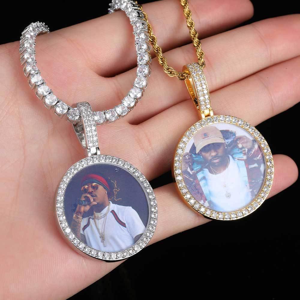 Custom Photo Pendant DIY Necklace with Full Frame for Men | Caratix Jewelry - CaratixJewelry