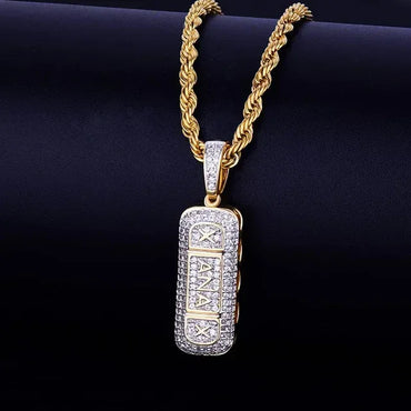 Men's 3D Capsule Necklace | Premium Copper CZ Medicine Jewelry Caratix - CaratixJewelry