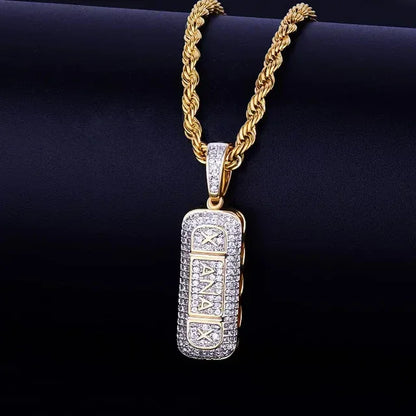 Men's 3D Capsule Necklace | Premium Copper CZ Medicine Jewelry Caratix - CaratixJewelry