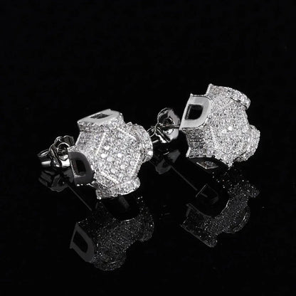 Custom S925 Sterling Silver Moissanite Stud Earrings for Men | Luxury Hip Hop Jewelry – Caratix Jewelry - CaratixJewelry