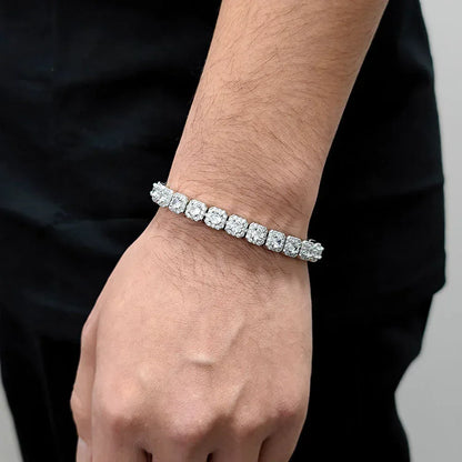 7mm Iced Out Ice Chain Zircon Bracelet Luxury Hip Hop Jewelry for Men | Caratix Jewelry - CaratixJewelry