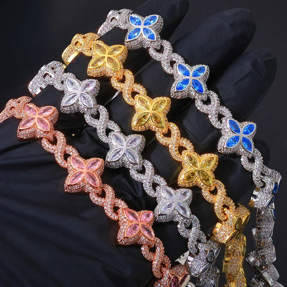 Zircon Infinity Cuban Chain Necklace for Men Choker Style | Caratix Jewelry - CaratixJewelry