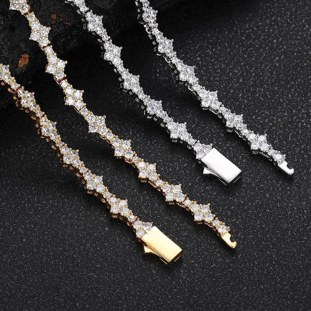 Airplane Zircon Tennis Chain Bracelet with Spring Clasp for Men & Women | Caratix Jewelry - CaratixJewelry