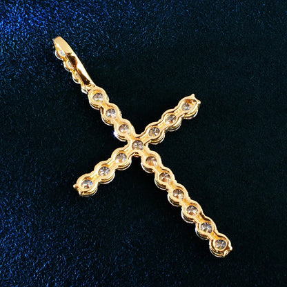 AAA CZ Cross Pendant Necklace | Men’s Hip Hop Streetwear Jewelry - CaratixJewelry