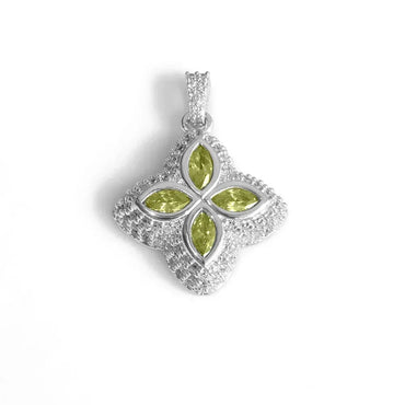 Colorful Four-Leaf Clover Pendant Necklace Full Zircon Hip Hop Jewelry for Men | Caratix Jewelry - CaratixJewelry