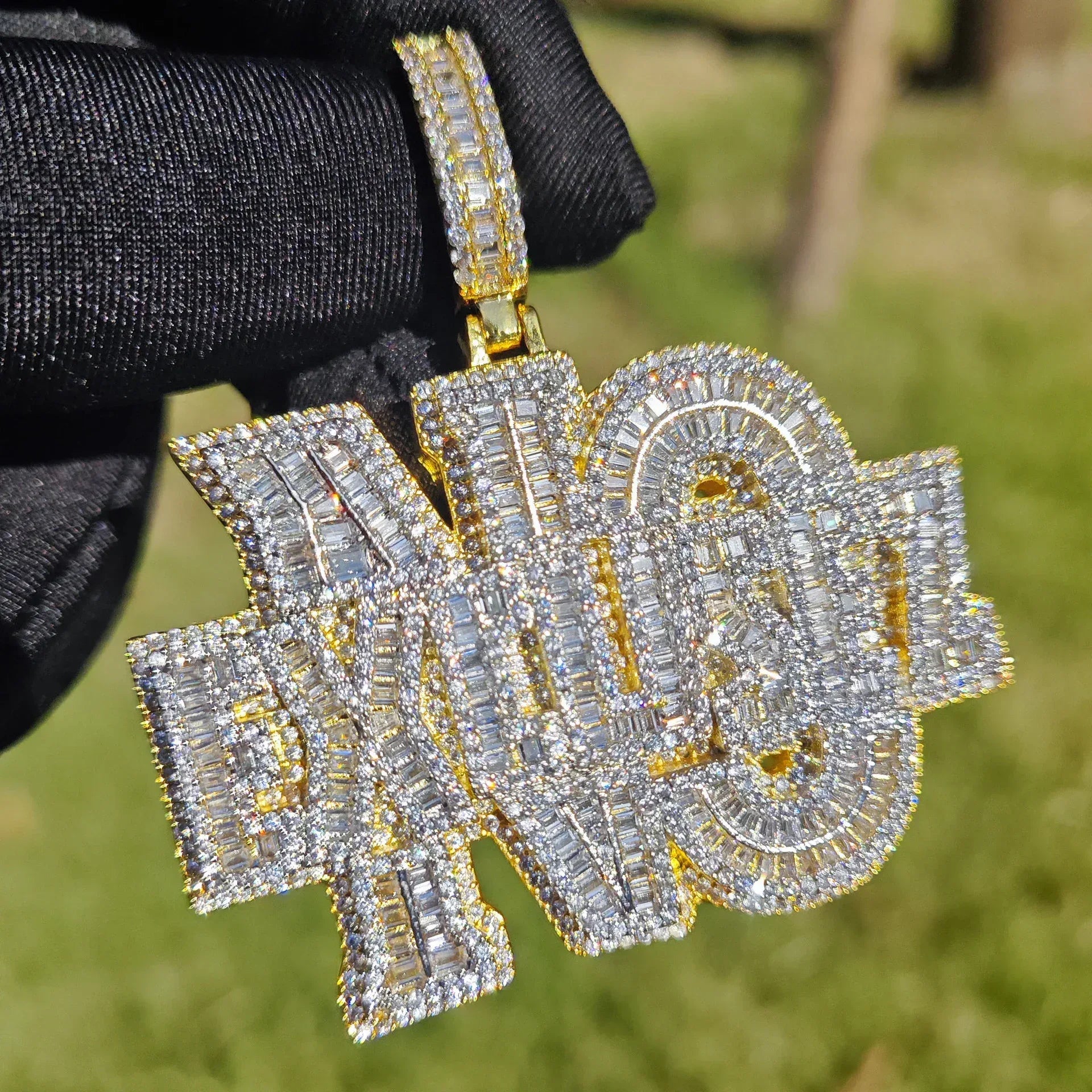 Micro-Pave Letter Pendant | CZ Hip Hop Unisex Trendy Streetwear Jewelry - CaratixJewelry