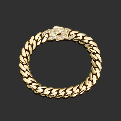 Custom 14K Gold Cuban Chain Bracelet for Men | Caratix Jewelry - CaratixJewelry
