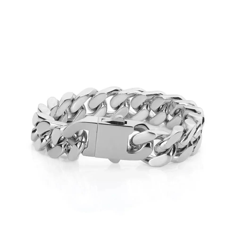 Four-Sided Cut Miami Cuban Chain Bracelet Caratix Jewelry - CaratixJewelry