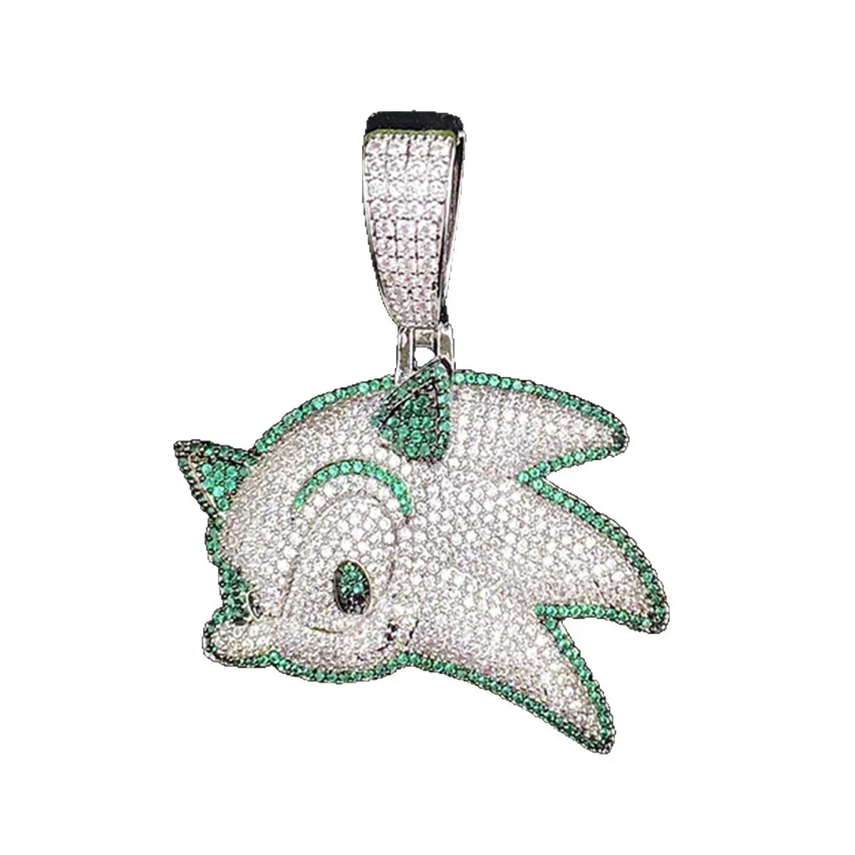 Iced Out Cartoon Genie Pendant | Men's Micro Pave Character Necklace - CaratixJewelry