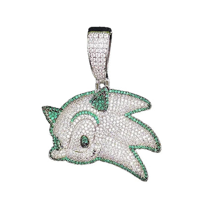 Iced Out Cartoon Genie Pendant | Men's Micro Pave Character Necklace - CaratixJewelry