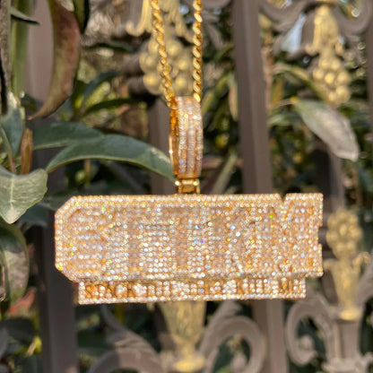 Men's Custom Style Name Necklace | Premium Copper CZ Hip Hop Acronym Jewelry - CaratixJewelry