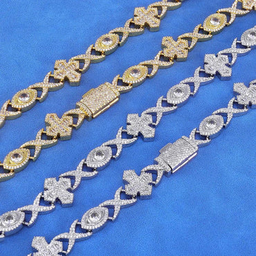 Iced Out Eye Cross Zircon Hip Hop Jewelry Bracelet for Men | Caratix Jewelry - CaratixJewelry