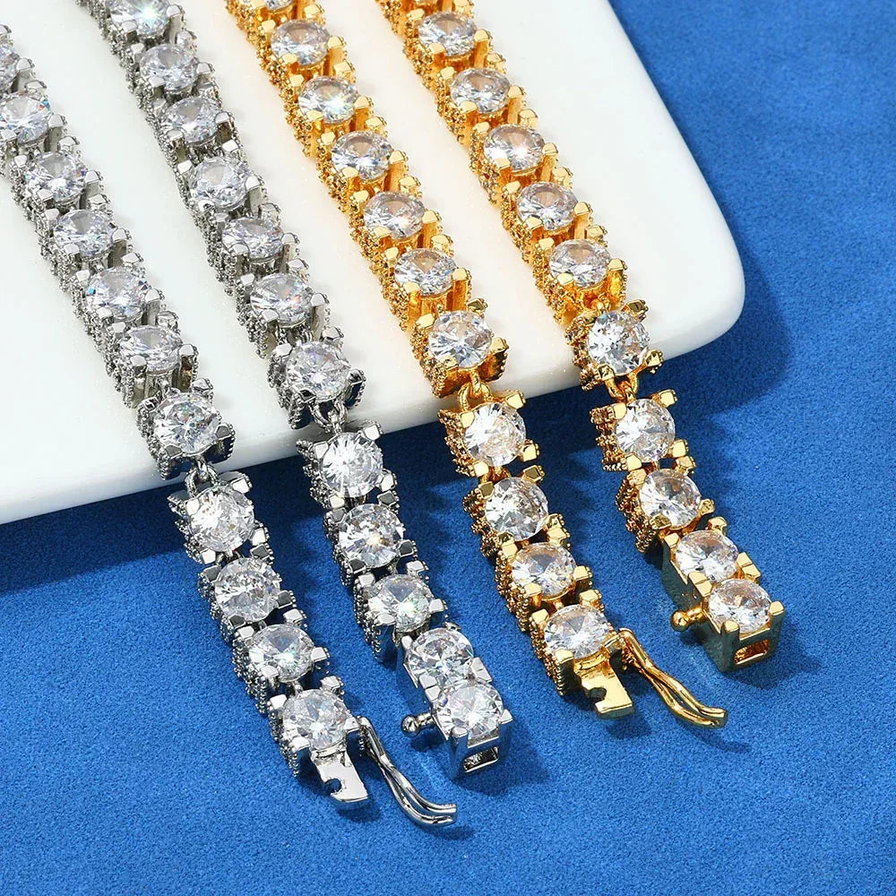 6mm Moissanite Tennis Chain – Custom S925 Sterling Silver Iced-Out Hip Hop Men’s Luxury Streetwear Necklace - CaratixJewelry