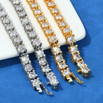 6mm Moissanite Tennis Chain – Custom S925 Sterling Silver Iced-Out Hip Hop Men’s Luxury Streetwear Necklace - CaratixJewelry