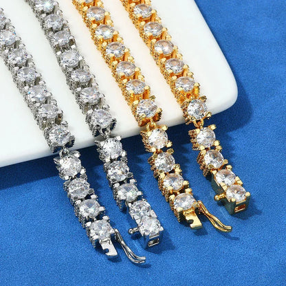 Custom 6mm Zircon Tennis Bracelet Hip Hop Bling for Men | Caratix - CaratixJewelry
