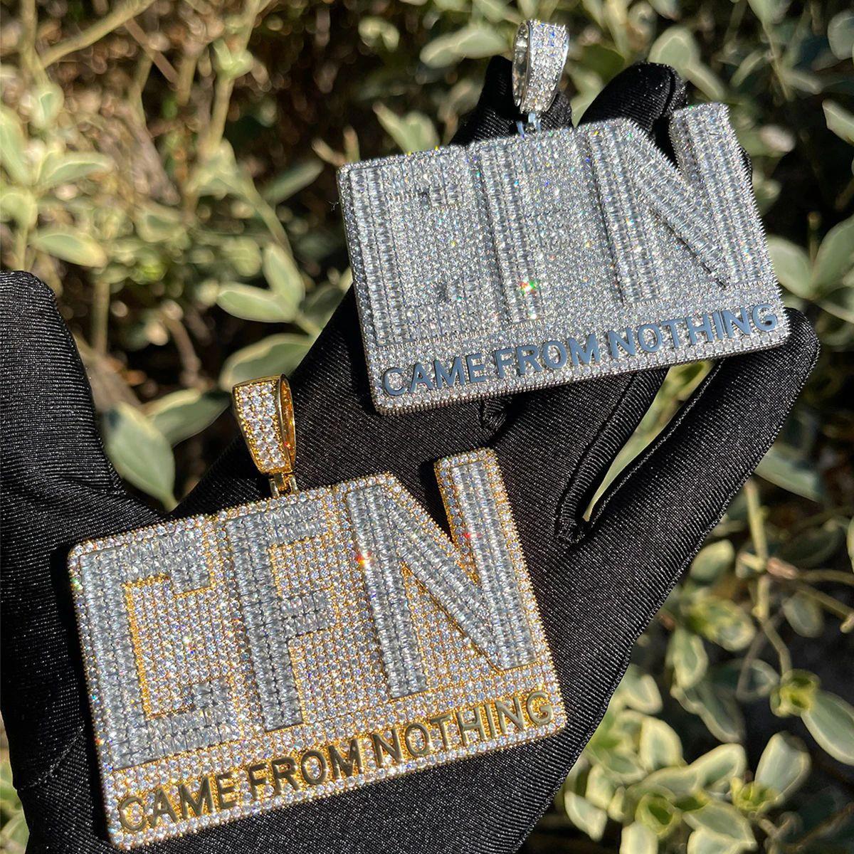 Men's "Come From Nothing" Necklace | Premium Copper CZ Motivation Jewelry - CaratixJewelry