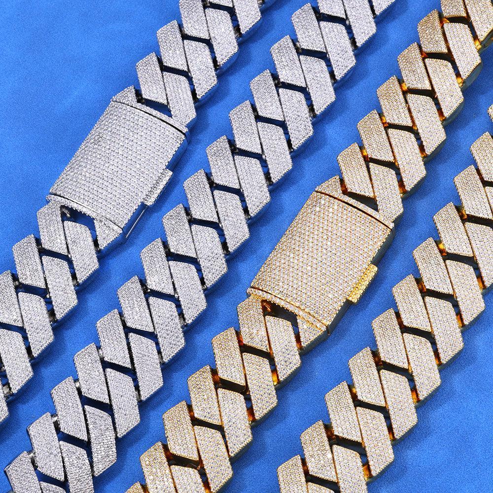 Iced Out Cuban Bracelet Six Row Zircon Cuban Link Gold Chain Style - CaratixJewelry