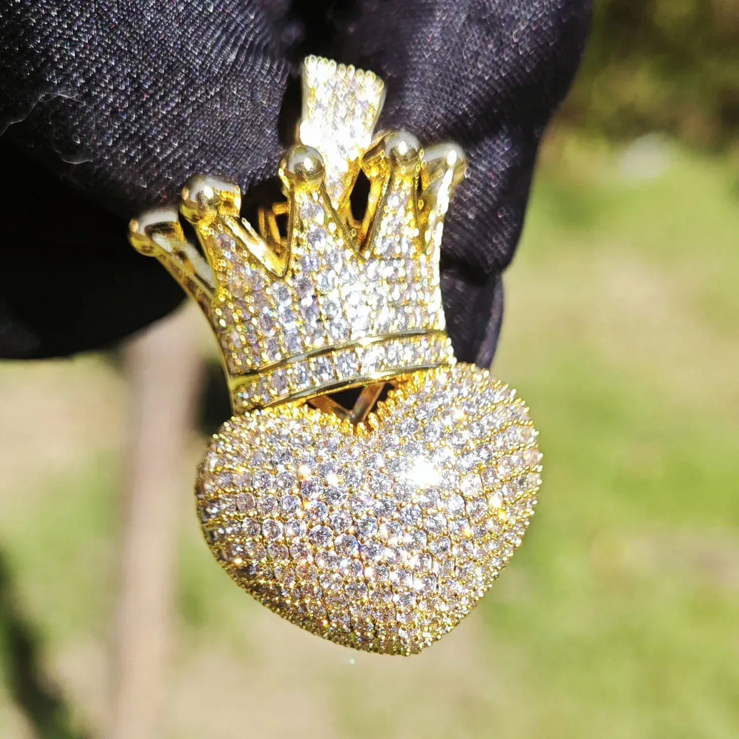 Romantic Heart Pendant Necklace | CZ Iced Out Hip Hop Unisex Trend Jewelry - CaratixJewelry