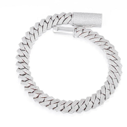 Four Row Cuban Chain Necklace Zircon - CaratixJewelry