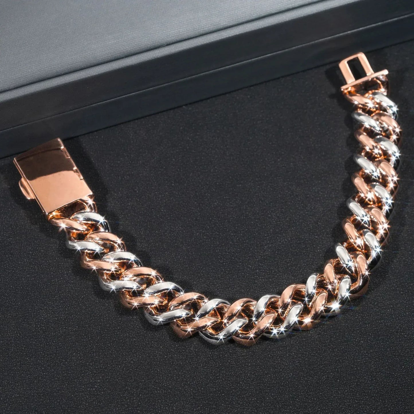 16mm Moissanite Cuban Link Bracelet | S925 Silver Men’s Hip Hop Jewelry - CaratixJewelry