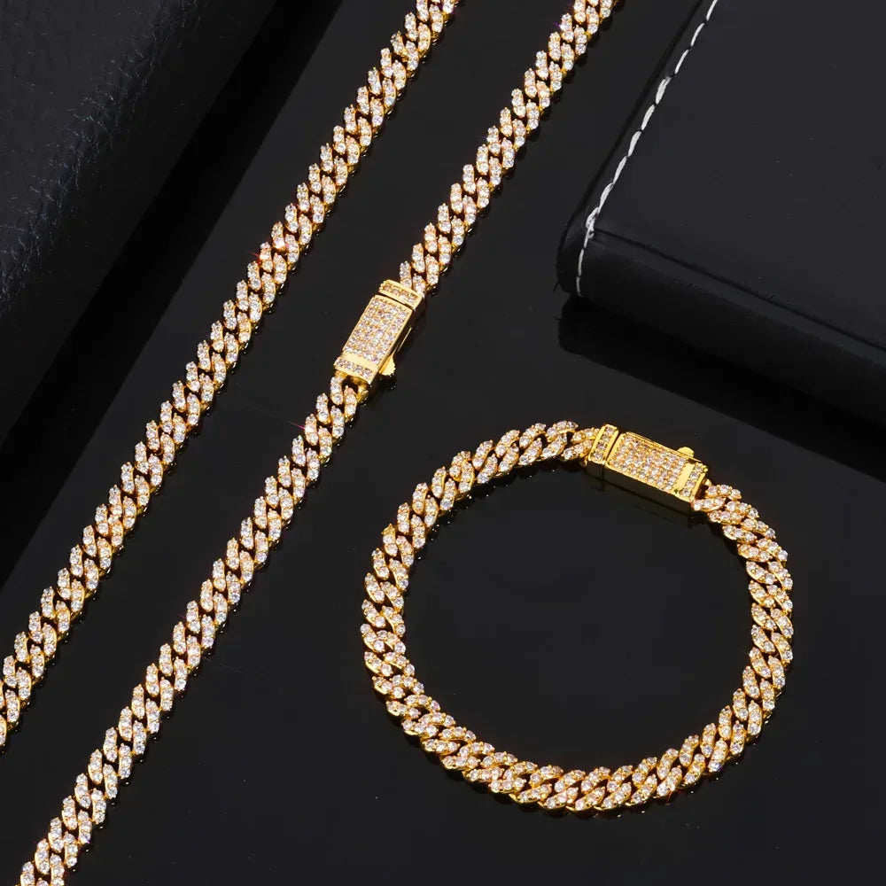 Custom 6mm Single-Row Iced Cuban Bracelet | Rapper Iced Out Chain - CaratixJewelry