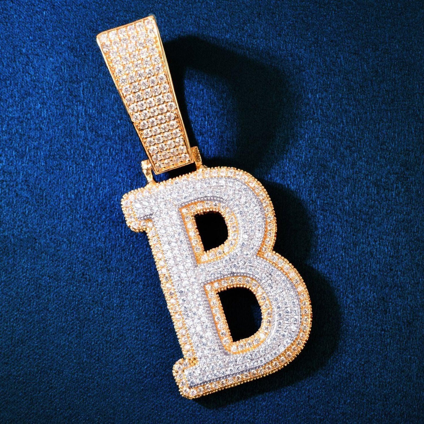 Iced Out Letter & Number Pendant | CZ Hip Hop Bling Jewelry Necklace - CaratixJewelry