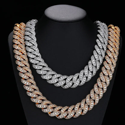 14mm Full Iced Out Bubble Cuban Set | Heavyweight Necklace & Bracelet Rapper Chain | Caratix - CaratixJewelry