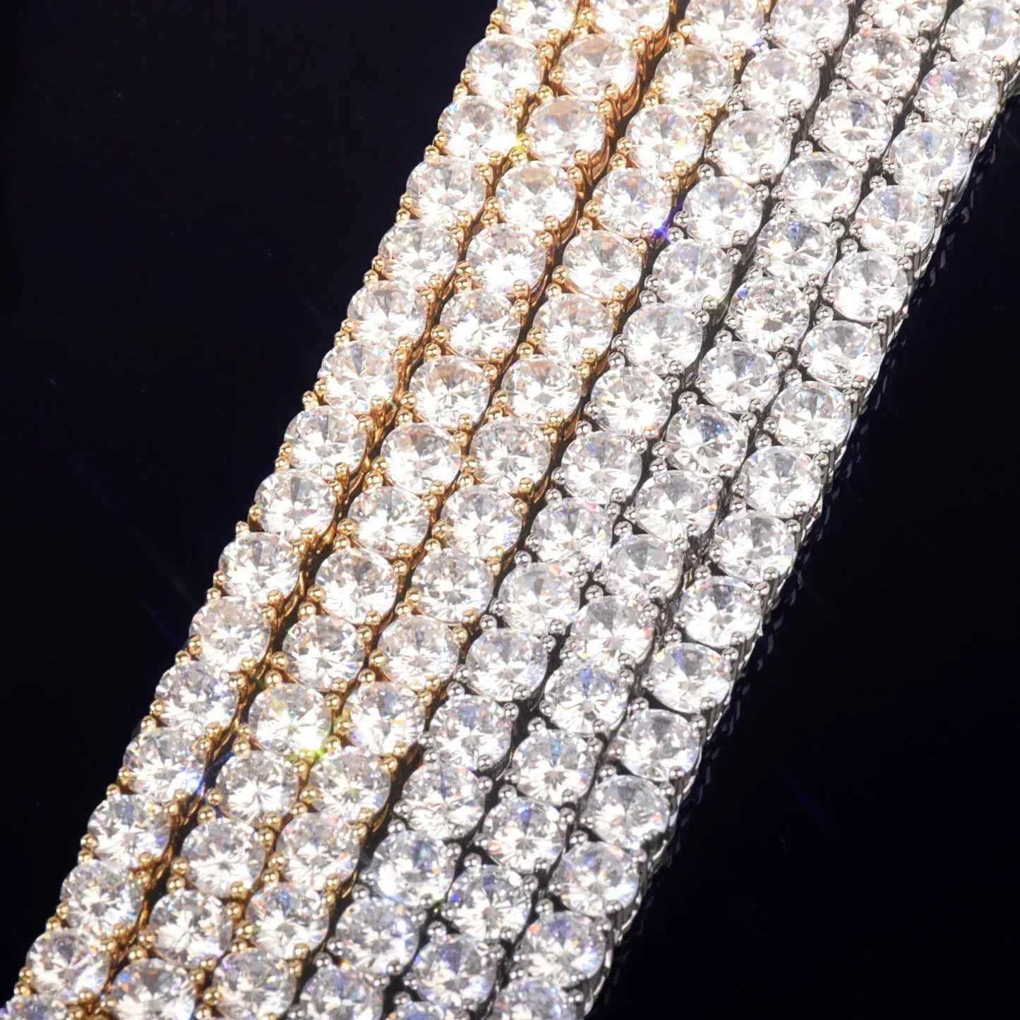 Iced Out Single Row Tennis Chain Necklace Copper Zircon in Multiple Sizes | Caratix Jewelry - CaratixJewelry