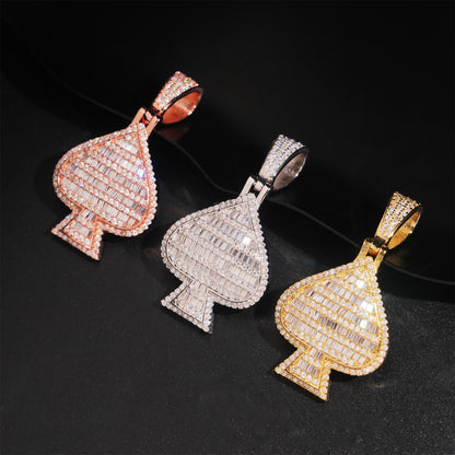 Luxury Hip Hop Heart Through Stone Pendant - Passes Diamond Tester S925 | Caratix
