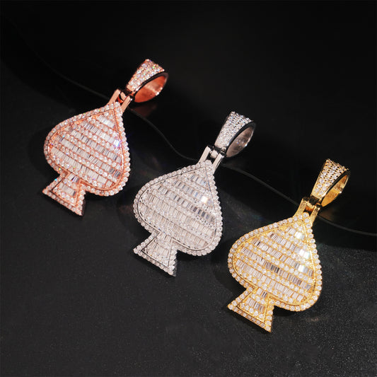 Luxury Hip Hop Heart Through Stone Pendant - Passes Diamond Tester S925 | Caratix