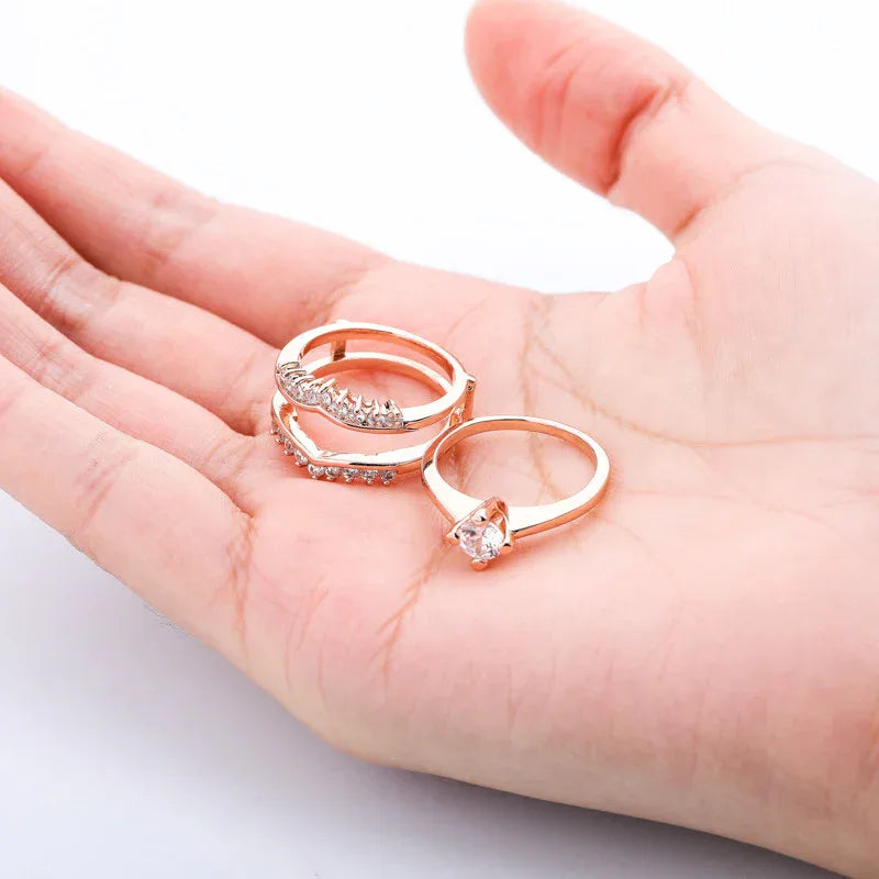 Detachable Interlocking Hip Hop Ring | 3-in-1 Combo Zirconia Band | Caratix