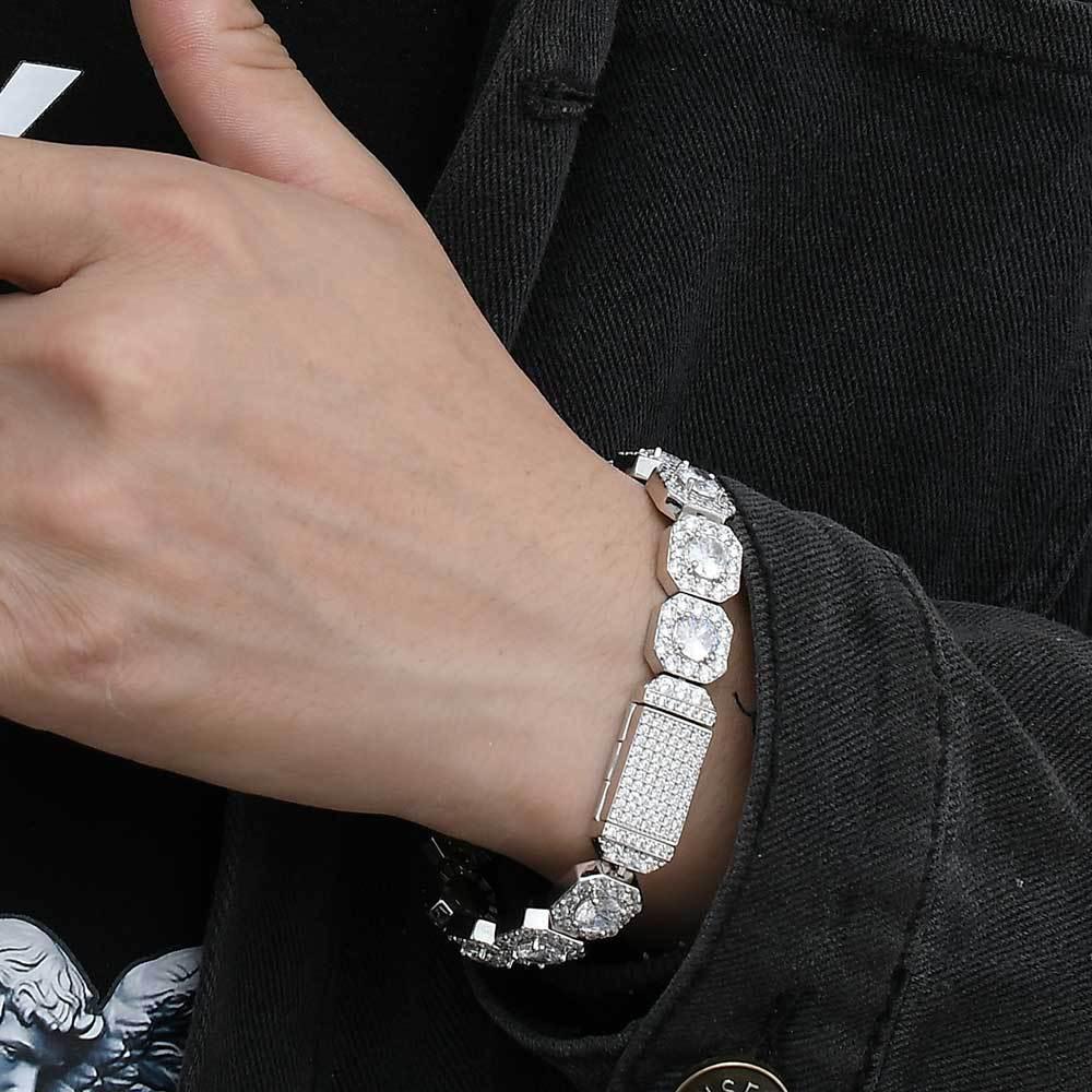 Iced Sugar Link Zircon Hip Hop Jewelry Bracelet for Men | Caratix Jewelry - CaratixJewelry