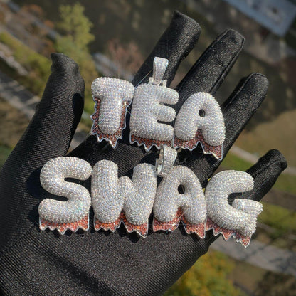 Custom Letter Pendant Necklace | Gold Plated DIY Initial Hip Hop Couple Jewelry - CaratixJewelry