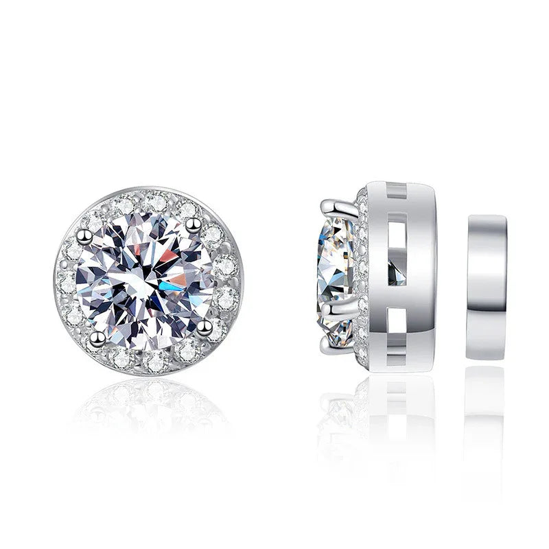 2026 New Original Moissanite Magnetic Earrings - 925 Silver