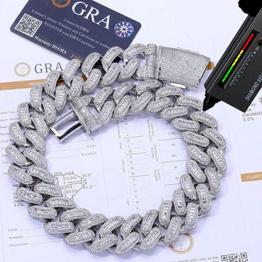 29mm Moissanite Cuban Link Chain – S925 Sterling Silver Iced-Out Hip Hop Men’s Bold Luxury Streetwear Necklace - CaratixJewelry