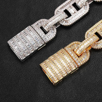 Iced-Out Pig Nose Cuban Link Bracelet with Zircon Hip Hop Jewelry - CaratixJewelry