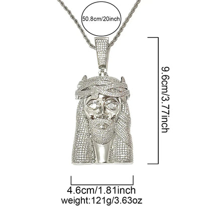 Iced Out "Street Sage" Old Man Pendant | Men's Micro Pave CZ "Godfather" Necklace - CaratixJewelry