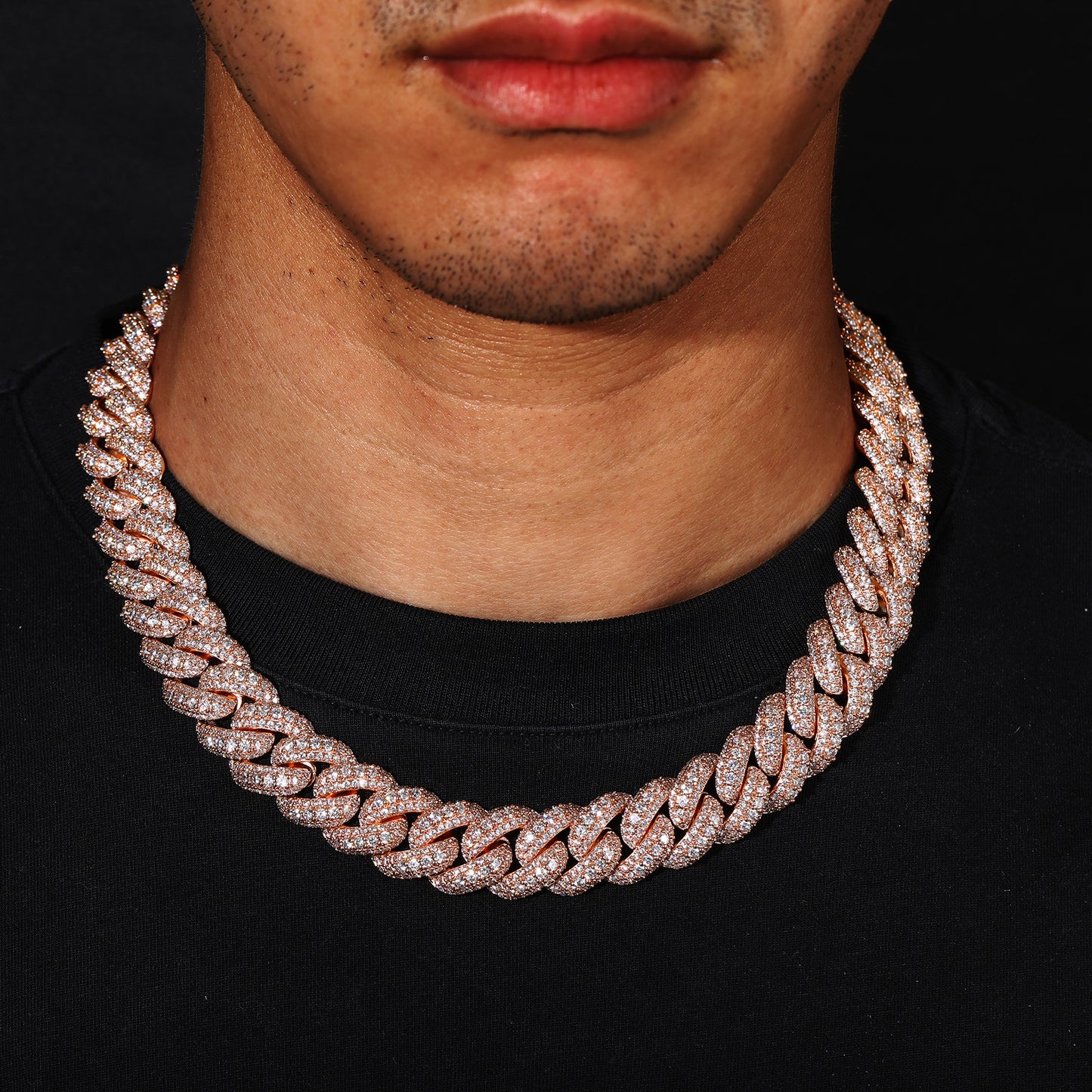 15mm-18mm Bubble Cuban Link Chain Iced Out | Caratix
