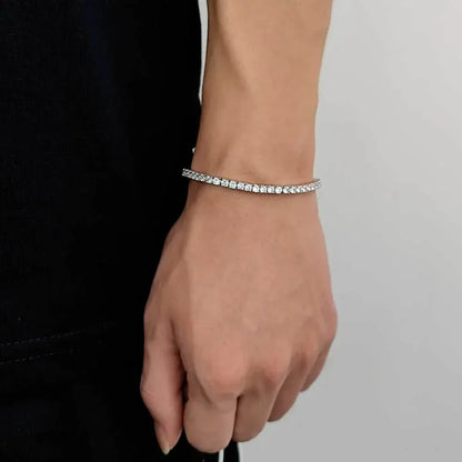 Moissanite Tennis Bracelet Luxury Hip Hop Jewelry for Men | Caratix Jewelry - CaratixJewelry