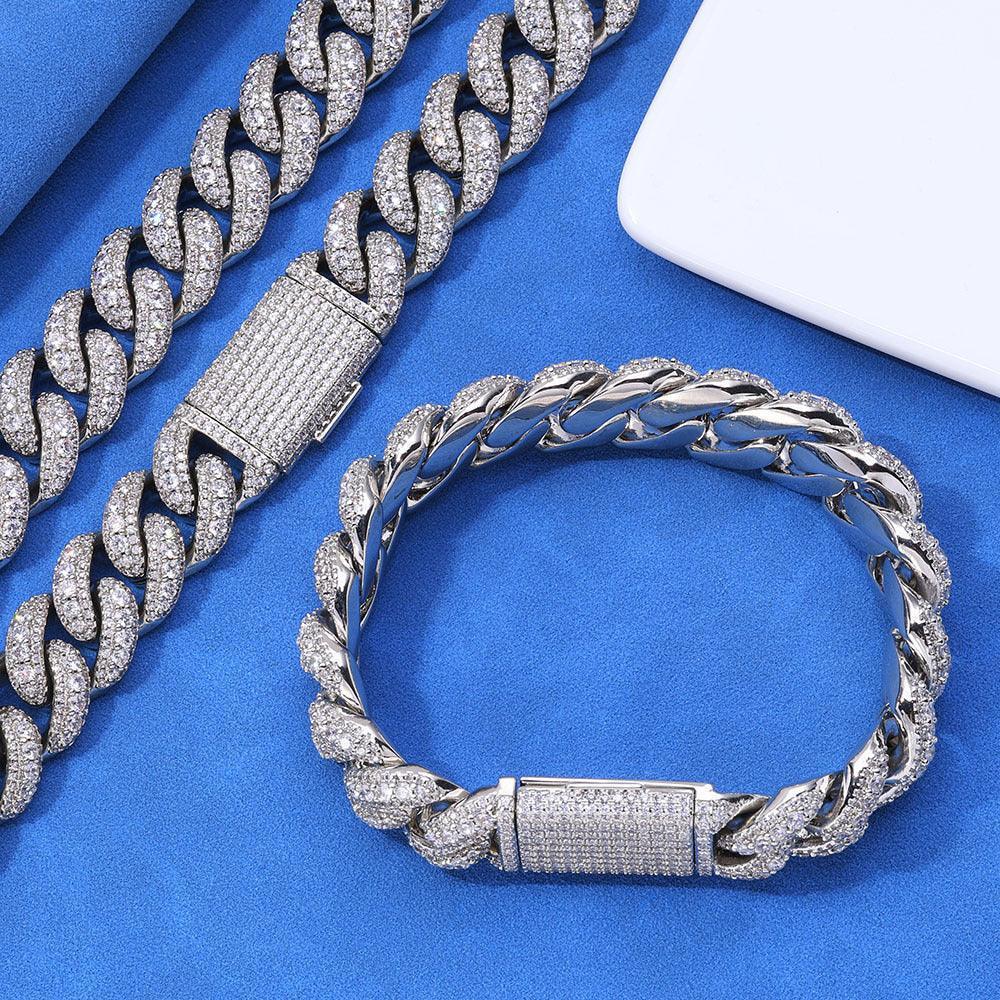 Bubble Iced Out Cuban Chain Zircon Necklace - CaratixJewelry