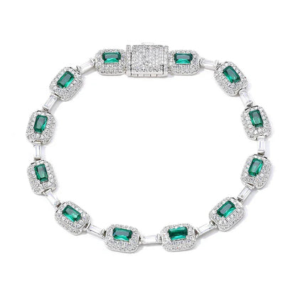 Emerald Zircon Colorful Gemstone Bracelet Luxury Jewelry for Women | Caratix Jewelry - CaratixJewelry