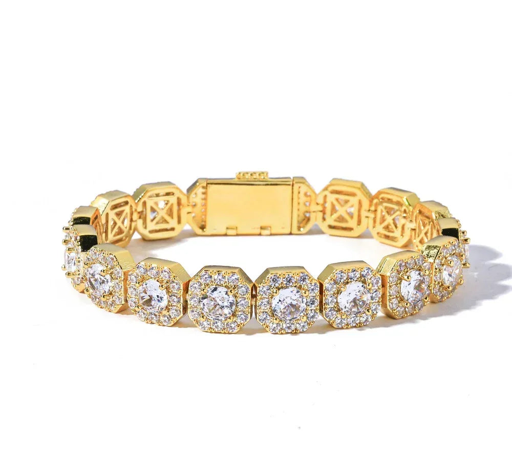 Iced Sugar Link Zircon Hip Hop Jewelry Bracelet for Men | Caratix Jewelry - CaratixJewelry