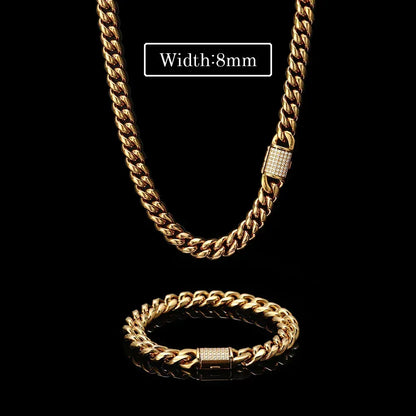 Rounded Tight Cuban Chain Necklace Stainless Steel for Men | Caratix Jewelry - CaratixJewelry