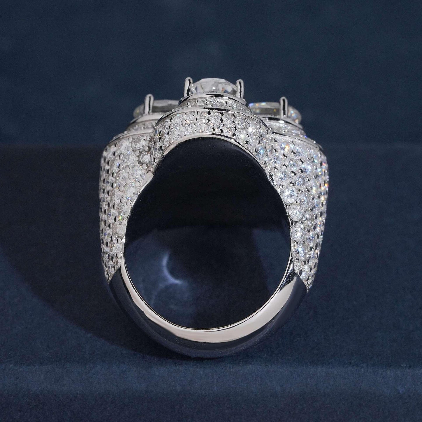 Flower Moissanite Men’s Ring | S925 Silver Luxury Iced Out Hip Hop Jewelry - CaratixJewelry