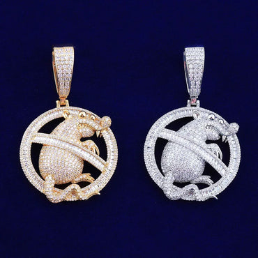 Men's & Women's Cartoon Character Necklace | Premium Copper CZ High-End Fashion Jewelry - CaratixJewelry