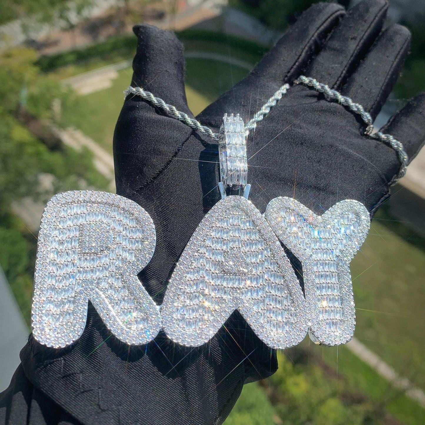 Custom Letter & Number Pendant | DIY Hip Hop Iced Out Personalized Necklace - CaratixJewelry